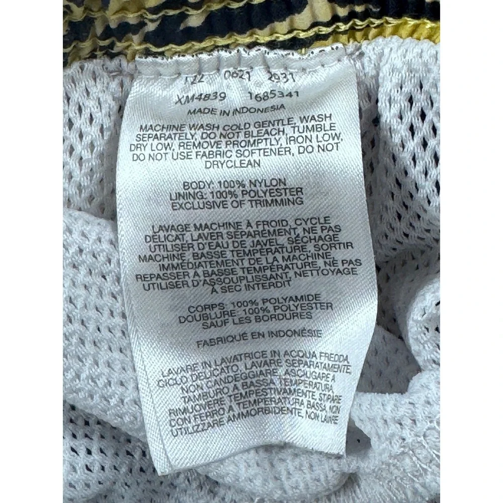 Columbia Sportswear Mens Blue Yellow‎ Tropical Palm Print Swim Trunks Size Large